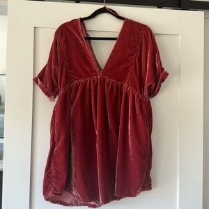NWT Free people velvet pink dress